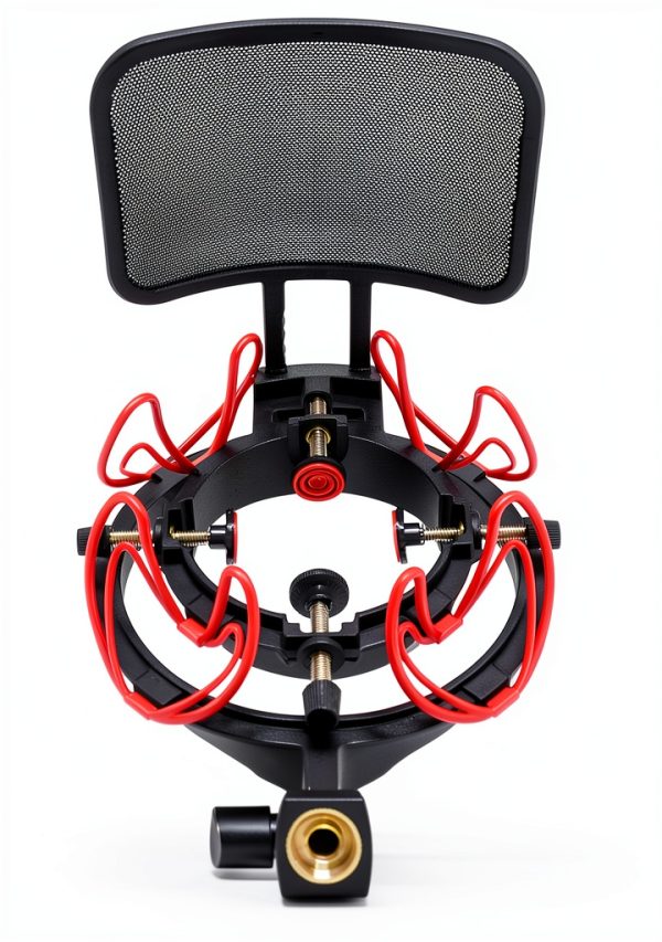 Pavo Red Plastic USB Microphone Mount-2