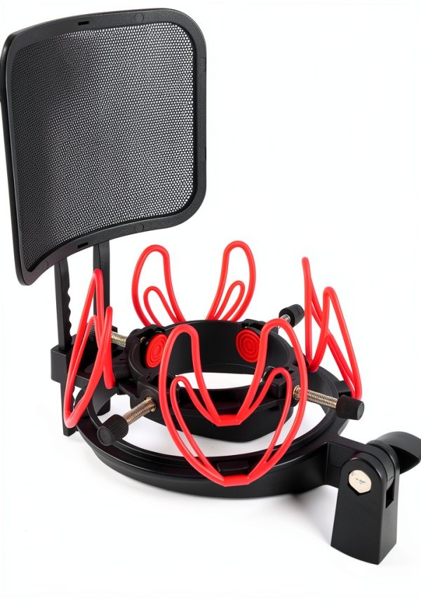 Pavo Red Plastic USB Microphone Mount-1