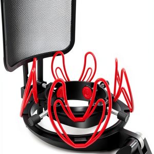 Pavo Red Plastic USB Microphone Mount-0