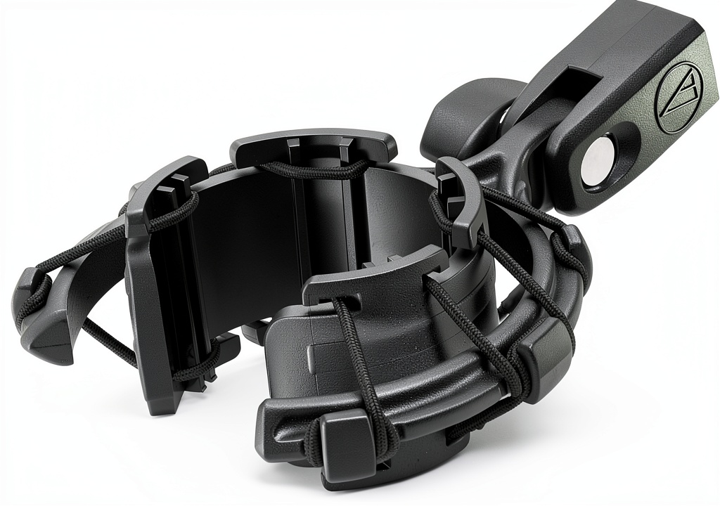 Installing Audio-Technica AT8455 shock mount on a studio desk