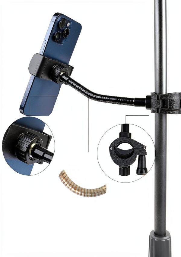 FPN Mic Stand Phone Holder Adjustable Rotatable-2