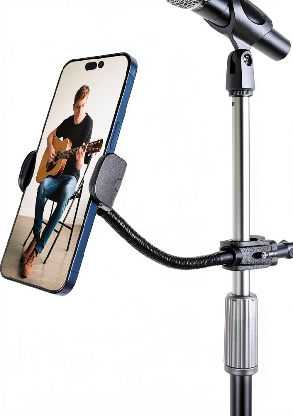 FPN Mic Stand Phone Holder Adjustable Rotatable-0