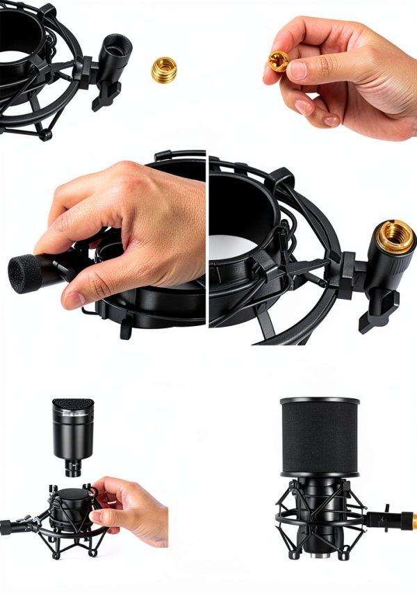 AudioGear Microphone Shock Mount Black Metal-4