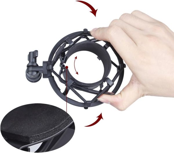 Professional Metal Shock Mount for Studio Condenser Mics-3