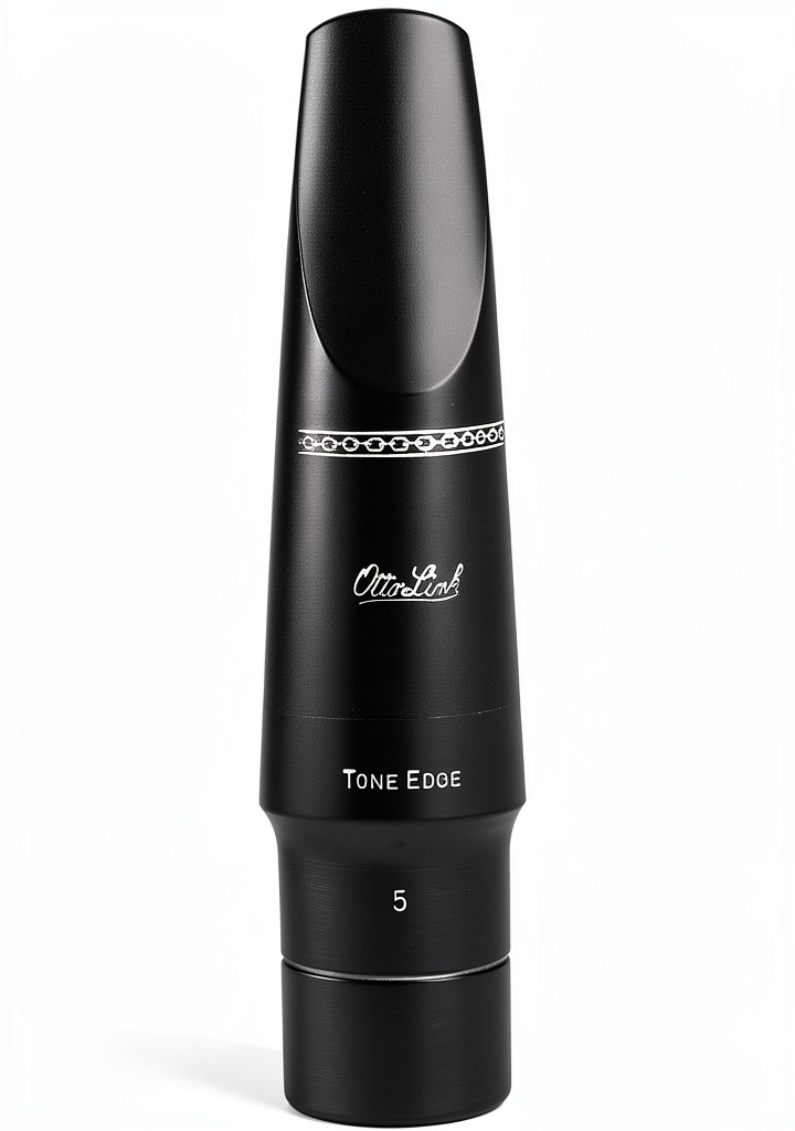 Baritone saxophone mouthpiece with rubber ligature and cap