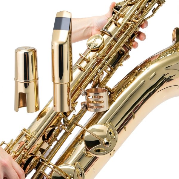 Baritone Saxophone Mouthpiece Golden Brass 6#-1