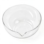 VOSAREA Flat Bottom Glass Evaporating Dish with Spout Round Laboratory Evaporating Basin 500ml Capacity for Chemistry Experiments and Heating-0