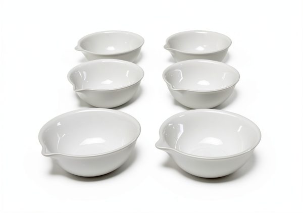 Porcelain Evaporating Dish 80ml OD 80mm Silico Chemico Pack of 24-1