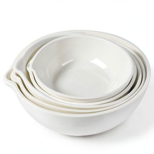 Ceramic Evaporating Dishes JiaoFengHeng 5-Piece High-Temp Lab Set-0