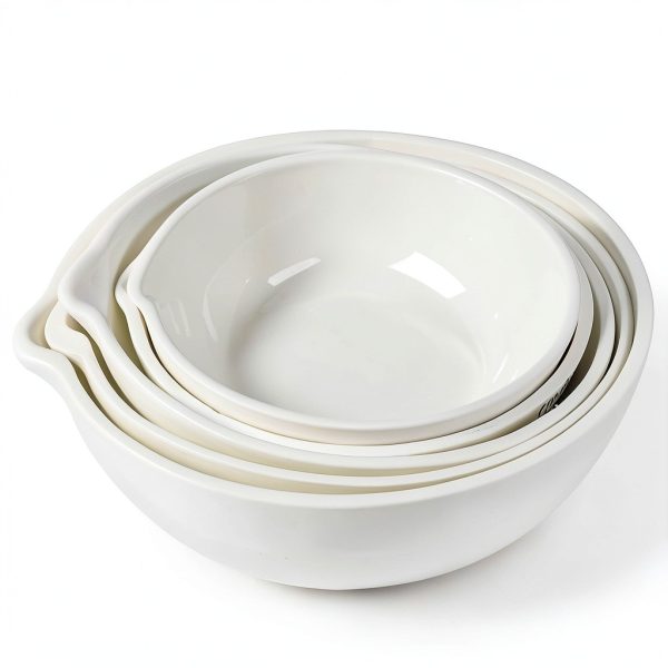 Ceramic Evaporating Dishes JiaoFengHeng 5-Piece High-Temp Lab Set-0