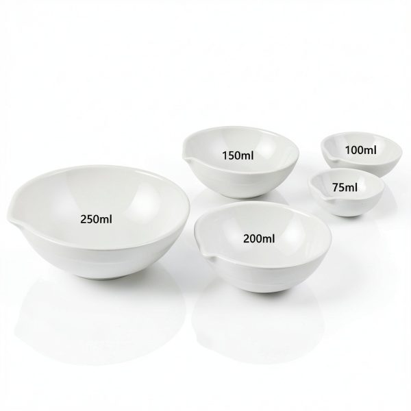 Ceramic Evaporating Dishes JiaoFengHeng 5-Piece High-Temp Lab Set-3