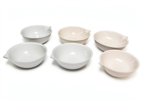 Porcelain Evaporating Dish 80ml OD 80mm Silico Chemico Pack of 24-3