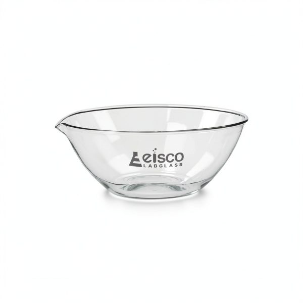 EISCO Evaporating Basin, 500ml - Flat Bottom, with Spout - Borosilicate 3.3 Glass - Mixing Dish Bowl, Laboratory, Kitchen, Crafts-0