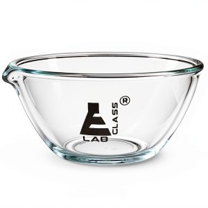 EISCO Evaporating Basin, 15ml - Flat Bottom, with Spout - Borosilicate 3.3 Glass - Mixing Dish Bowl, Laboratory, Kitchen, Crafts-0