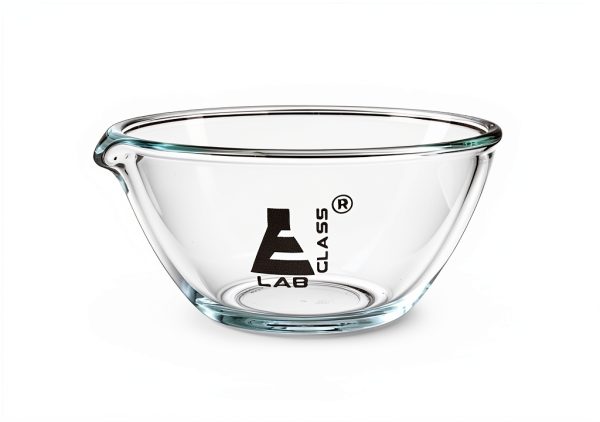 EISCO Evaporating Basin, 15ml - Flat Bottom, with Spout - Borosilicate 3.3 Glass - Mixing Dish Bowl, Laboratory, Kitchen, Crafts-0