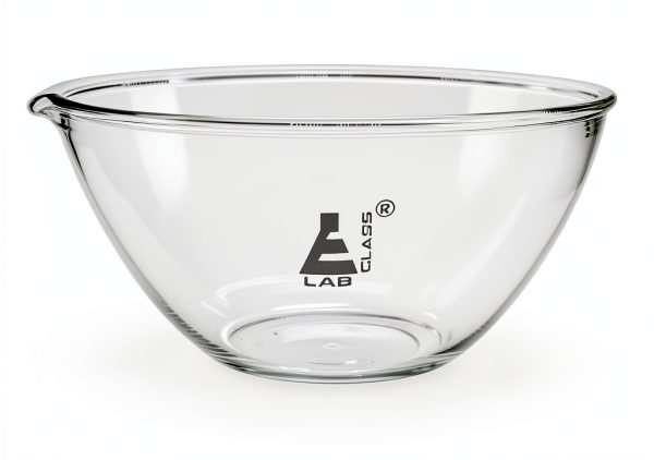Evaporating Basin 2000ml Bottom with Spout EISCO Borosilicate Glass-2