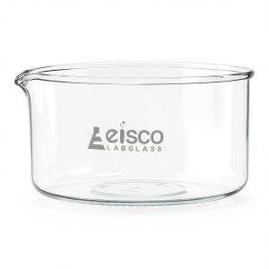 EISCO Crystallizing Dish, 500ml - Flat Bottom, with Spout - Borosilicate 3.3 Glass - Laboratory, Kitchen, Crafts-0
