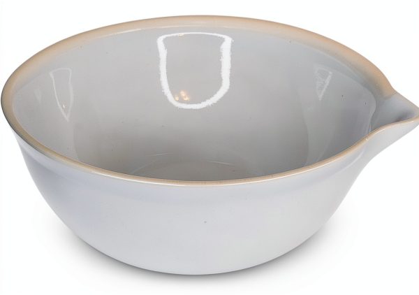 4-52503-10 Porcelain Evaporating Dish 125ml capacity. Size 98mm diameter x 38mm height. Pack of 10.-3