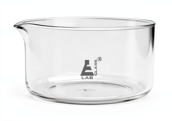 EISCO Crystallizing Dish, 2000ml - Flat Bottom, with Spout - Borosilicate 3.3 Glass - Laboratory, Kitchen, Crafts Labs-2