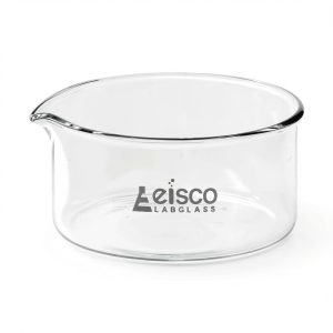 EISCO Crystallizing Dish, 300ml - Flat Bottom, with Spout - Borosilicate 3.3 Glass - Laboratory, Kitchen, Crafts-0