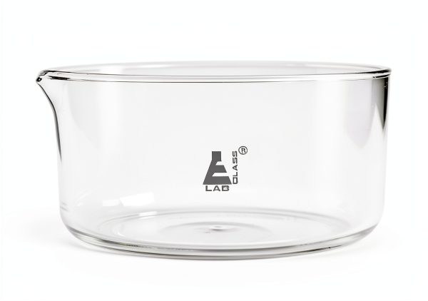 EISCO Crystallizing Dish, 3500ml - Flat Bottom, with Spout - Borosilicate 3.3 Glass - Laboratory, Kitchen, Crafts-0
